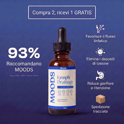 Flacone Moods Lymph Drainage: compra 2, ricevi 1 gratis