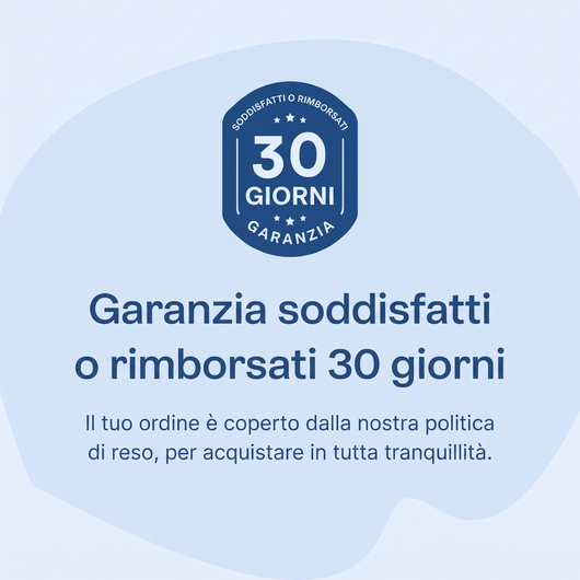 Garanzia soddisfatti o rimborsati 30 giorni